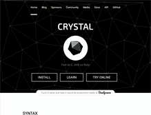 Tablet Screenshot of crystal-lang.org